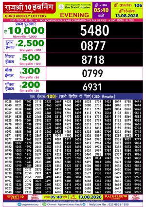 Rajshree Result 5:40 PM
