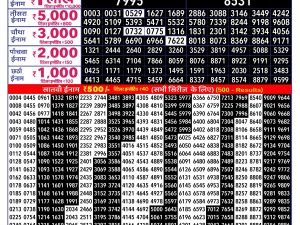 Rajshree Result 250 Monthly Lottery